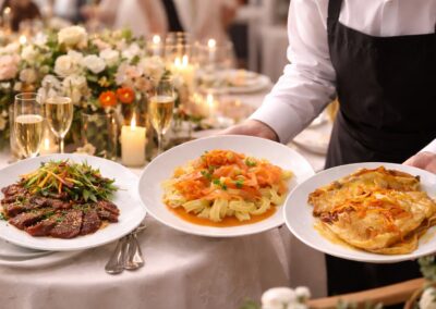 Repas exquis lors dun mariage